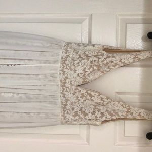 LuLu white lace maxi dress